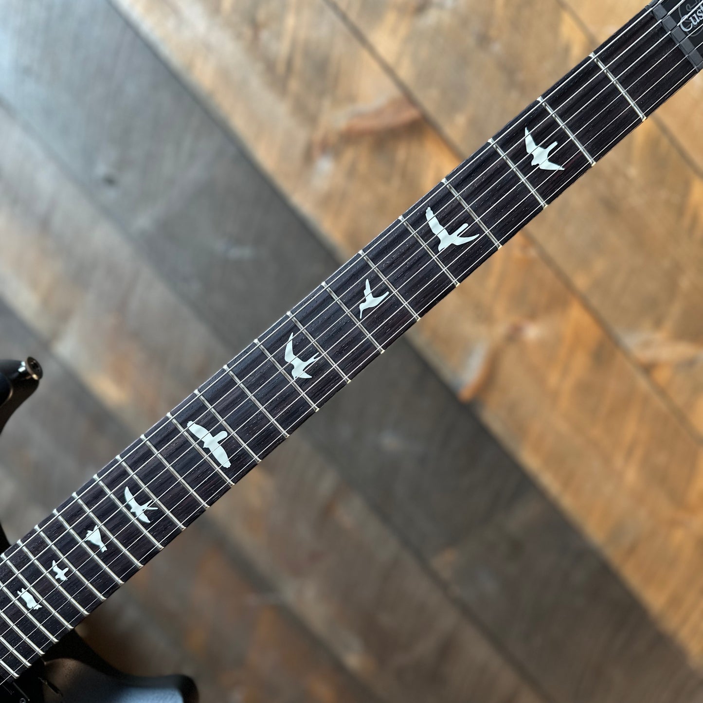 PRS Limited Edition Wood Library Select S2 Custom 24 Poplar Burl Top - Charcoal Burst S2089071