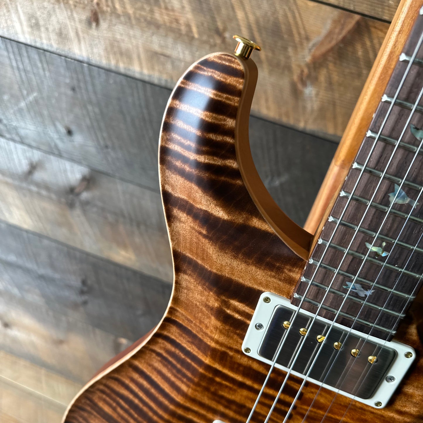 PRS DGT David Grissom Signature Wood Library Flame Maple 10 Top, Brazilian Rosewood FB - Copperhead 410963
