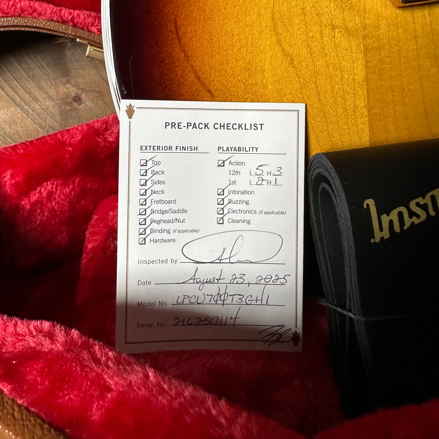 Gibson Les Paul Custom 70s - Tobacco Burst 216250114