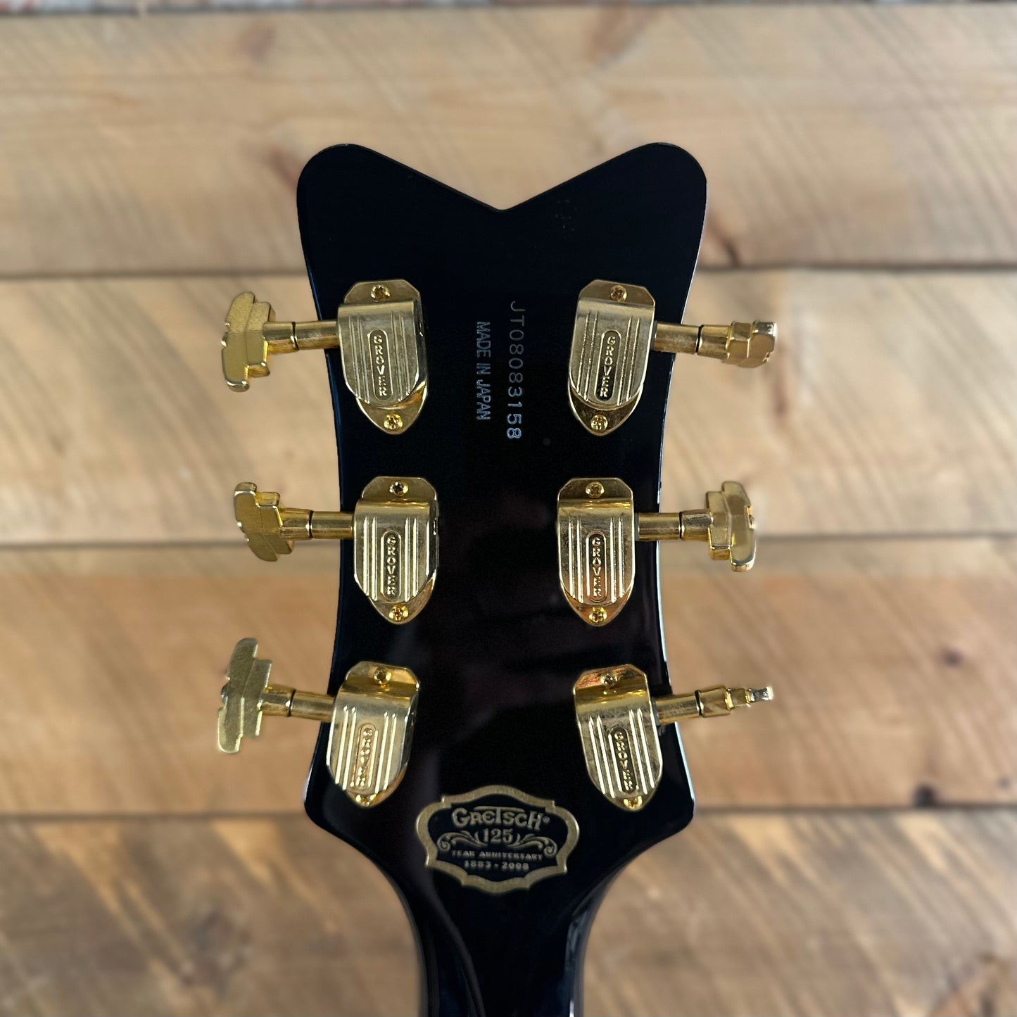 Used 2008 Gretsch G6136TBK Black Falcon Made In Japan - Black With Gold Hardware