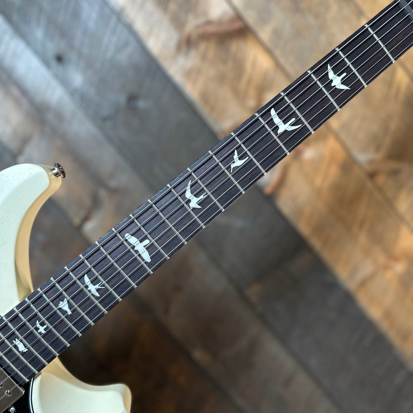 PRS S2 Vela Semi-Hollow HHT Quimper Edition – Antique White Satin Nitro USA Electric Guitar S2088696