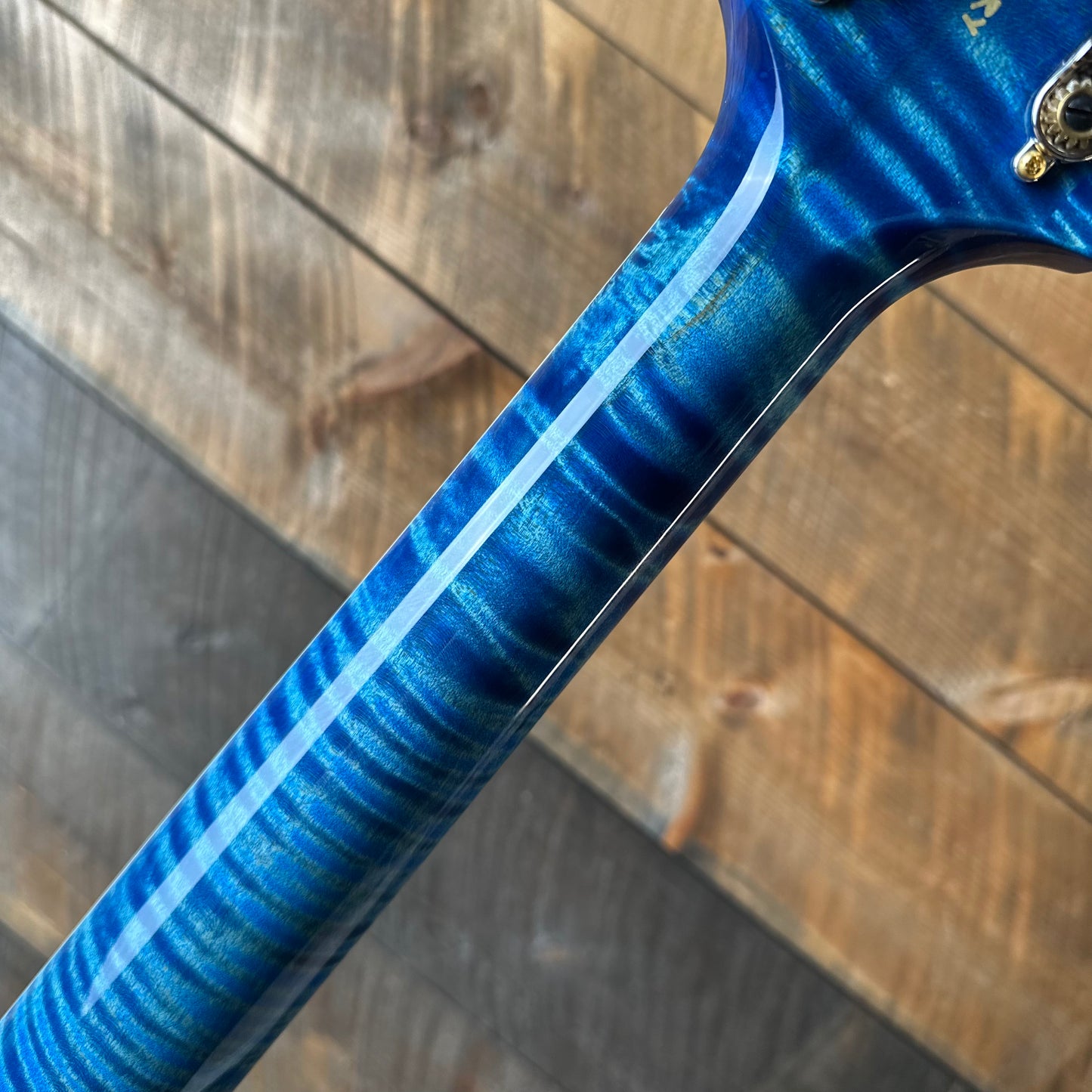 PRS Wood Library McCarty Tremolo w/ Dual Mini Toggles Flame Maple 10-top Ziricote FB - Arctic Blue Stained Neck 427978