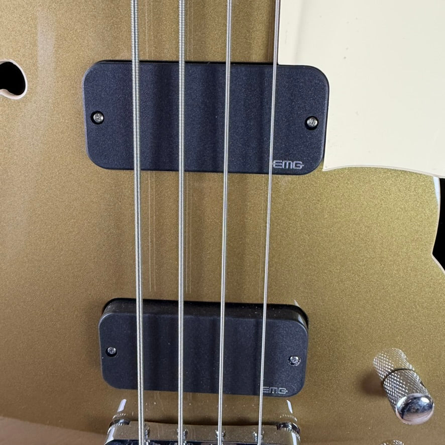 Used Schecter Corsair Bass Metallic Gold Excellent Condition
