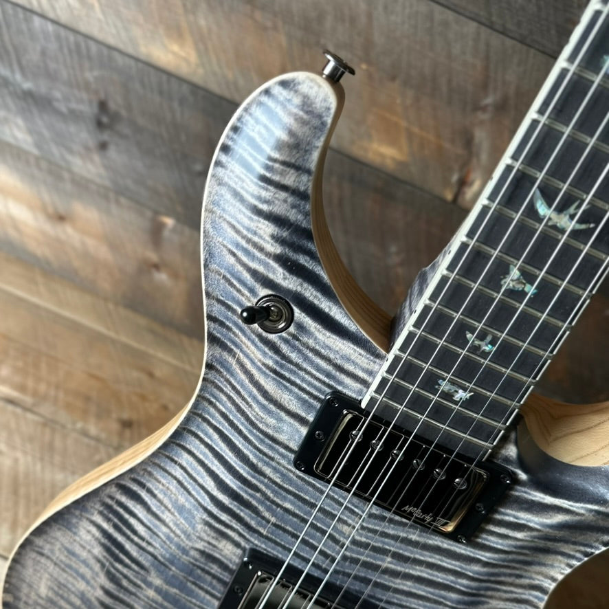 PRS Wood Library McCarty 594 Flamed Maple 10 Top, Swamp Ash Back, Stained Flamed Maple Neck, Bound Ebony FB - Satin Charcoal 418878