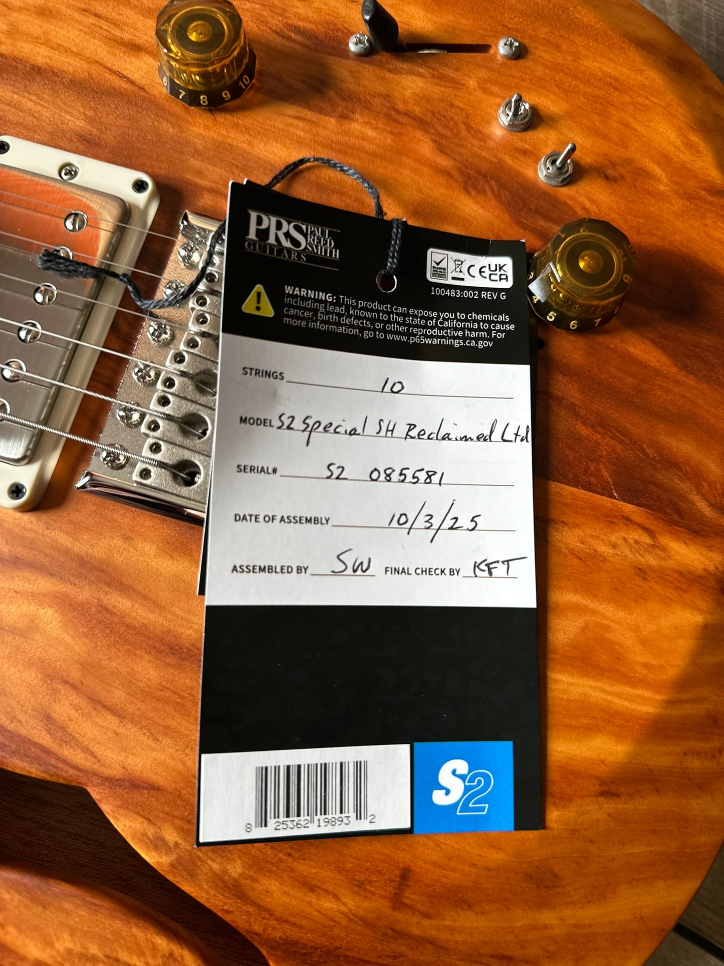 PRS S2 Special Semi-Hollow Reclaimed Limited Edition - Natural S2085581