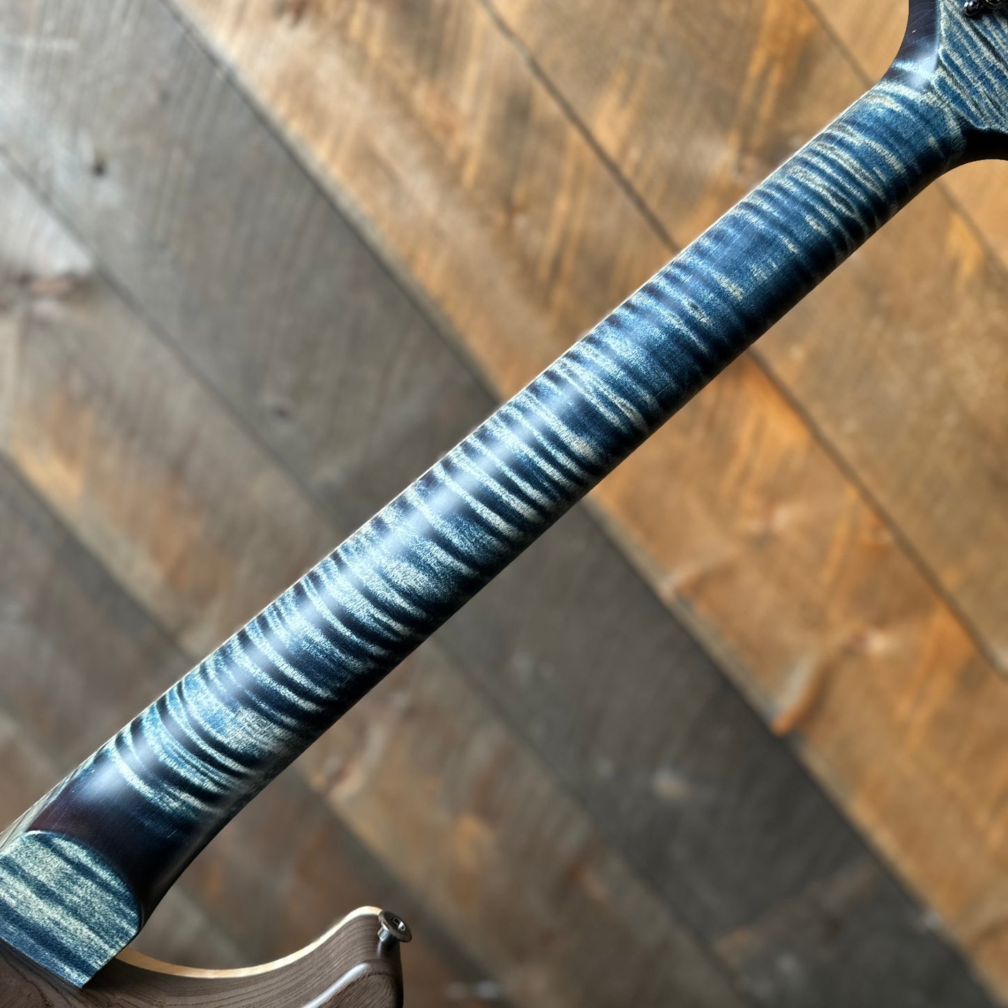 PRS Wood Library McCarty 594 Flamed Maple 10 Top, Swamp Ash Back, Stained Flamed Maple Neck, Bound Ebony FB - Satin Faded Whale Blue W/Dark Stained Back 418879