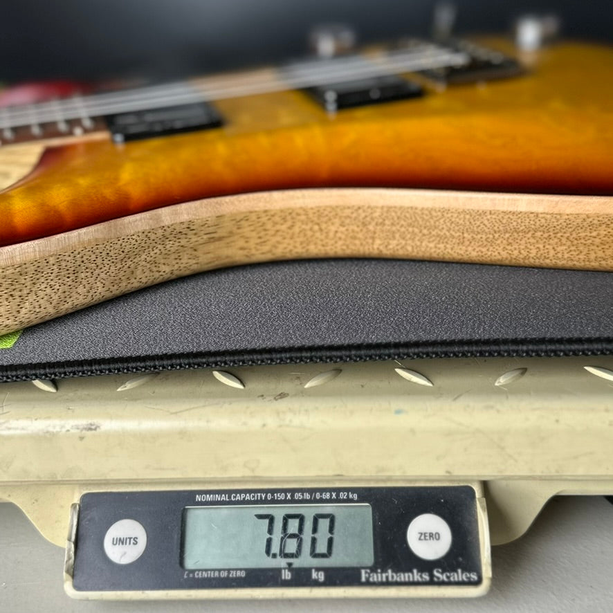 PRS Wood Library Custom 24 Amazing Quilted 10 top Korina Body/Neck Brazilian Rosewood FB - Satin Livingston Lemon Cherry Burst W/Natural Back 425290