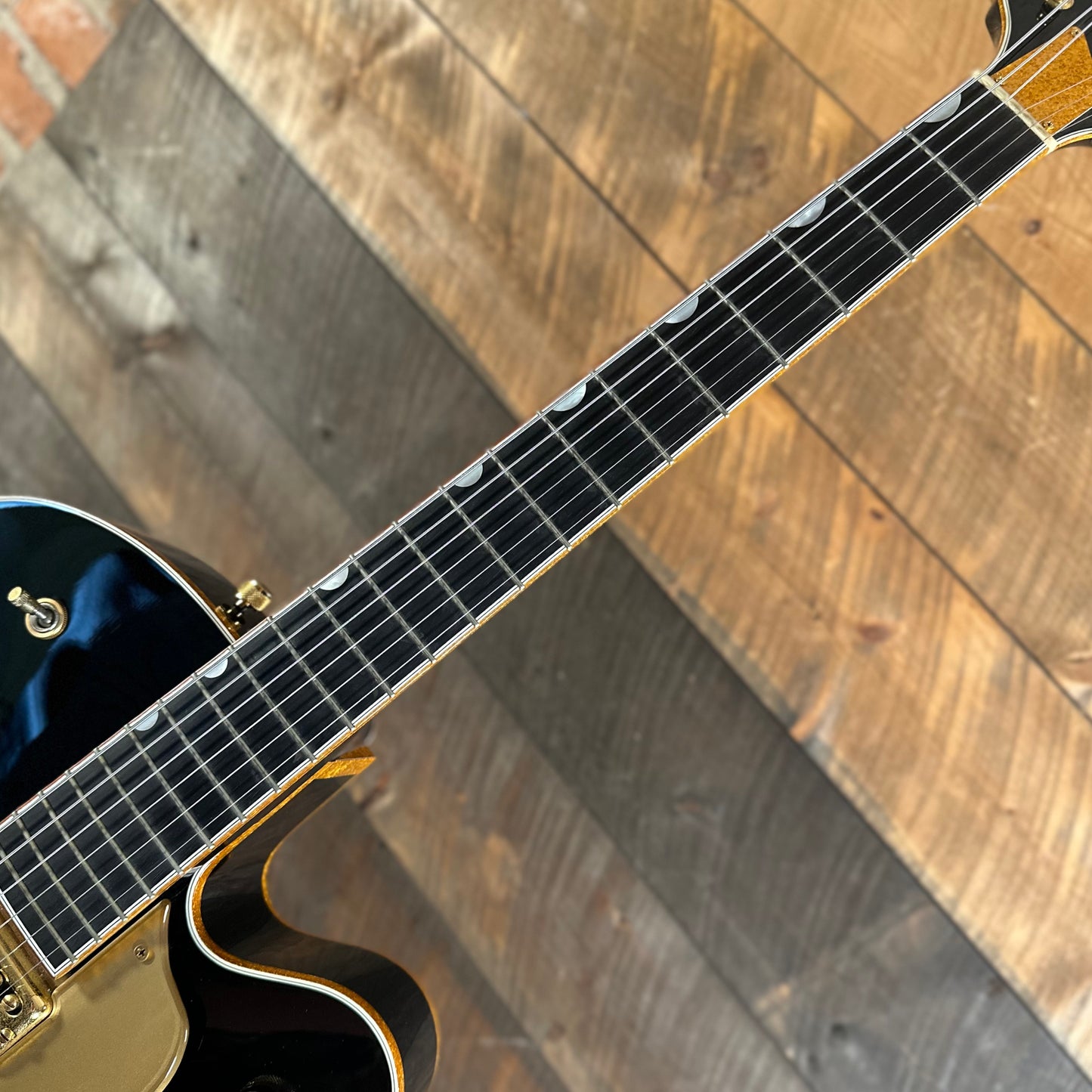 Used 2008 Gretsch G6136TBK Black Falcon Made In Japan - Black With Gold Hardware