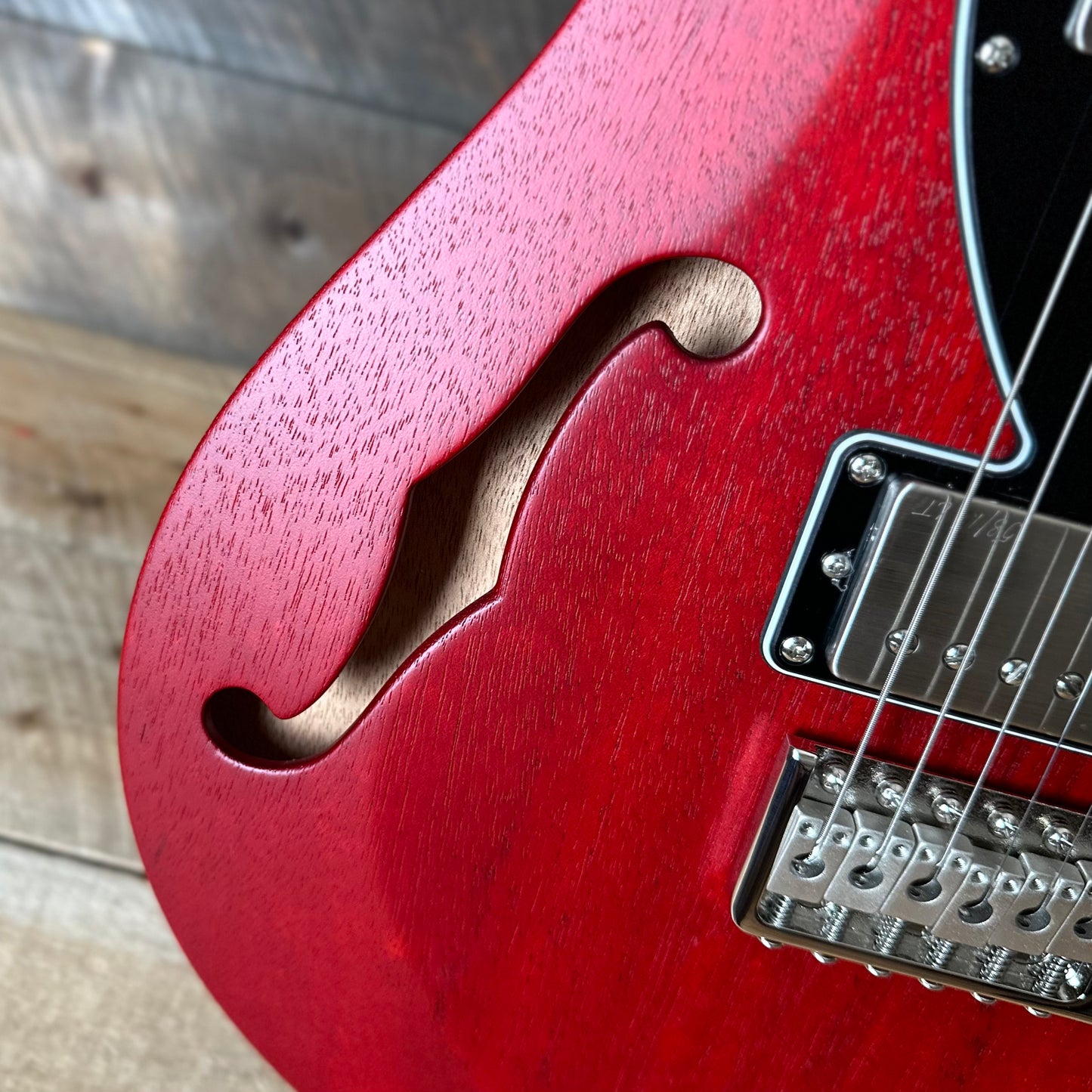 PRS S2 Vela Semi-Hollow HHT Quimper Edition – Vintage Cherry Satin Nitro USA Electric Guitar S2088983