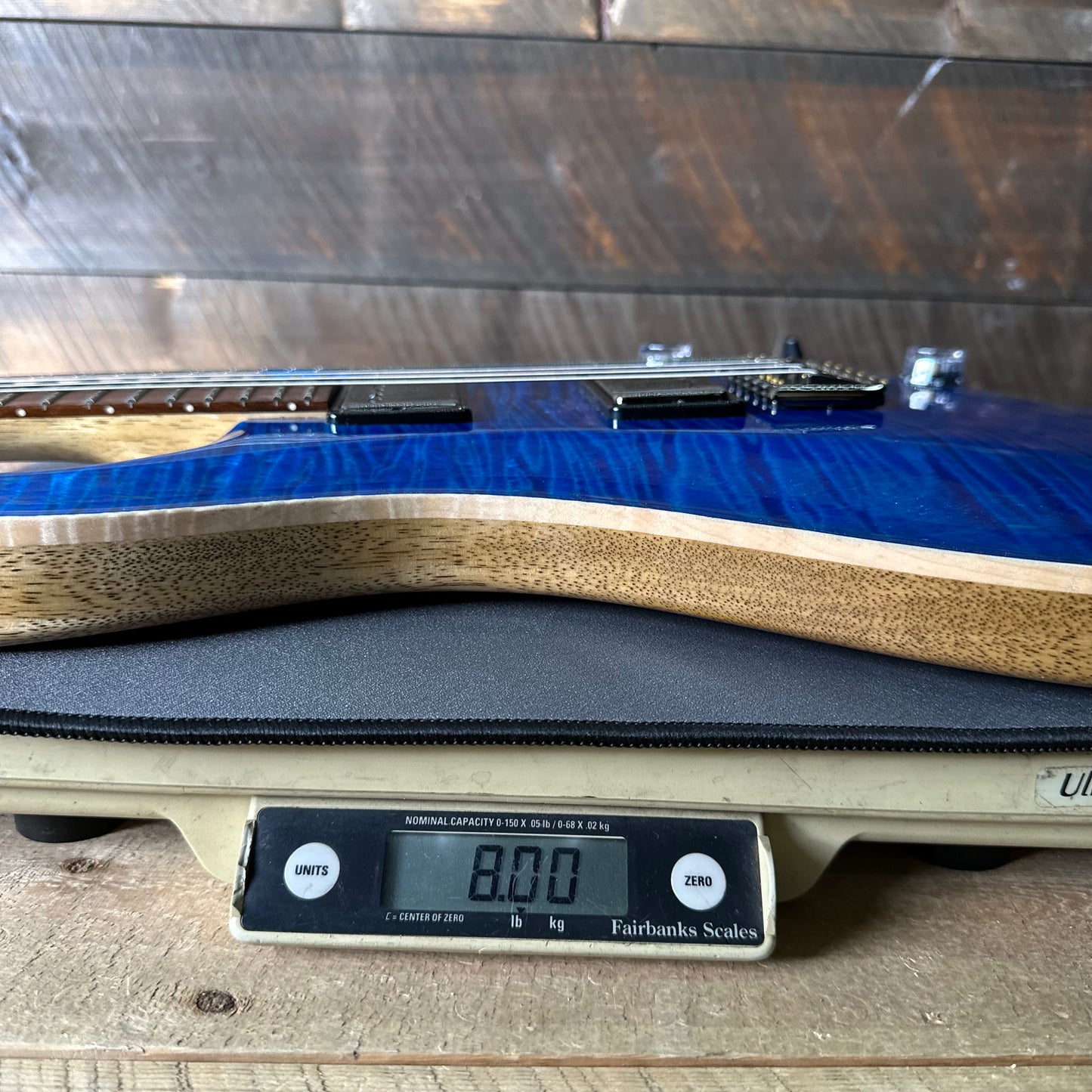 PRS Wood Library Custom 24 Flame Top  Brazilian Rosewood Fretboard!  - Aquamarine 411446