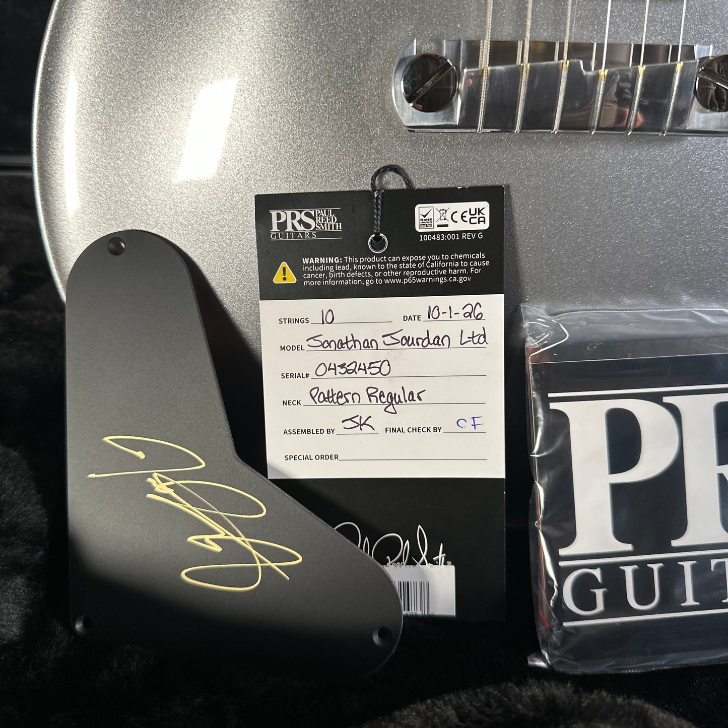 PRS Jon Jourdan Limited Edition Signature Model - Platinum Metallic