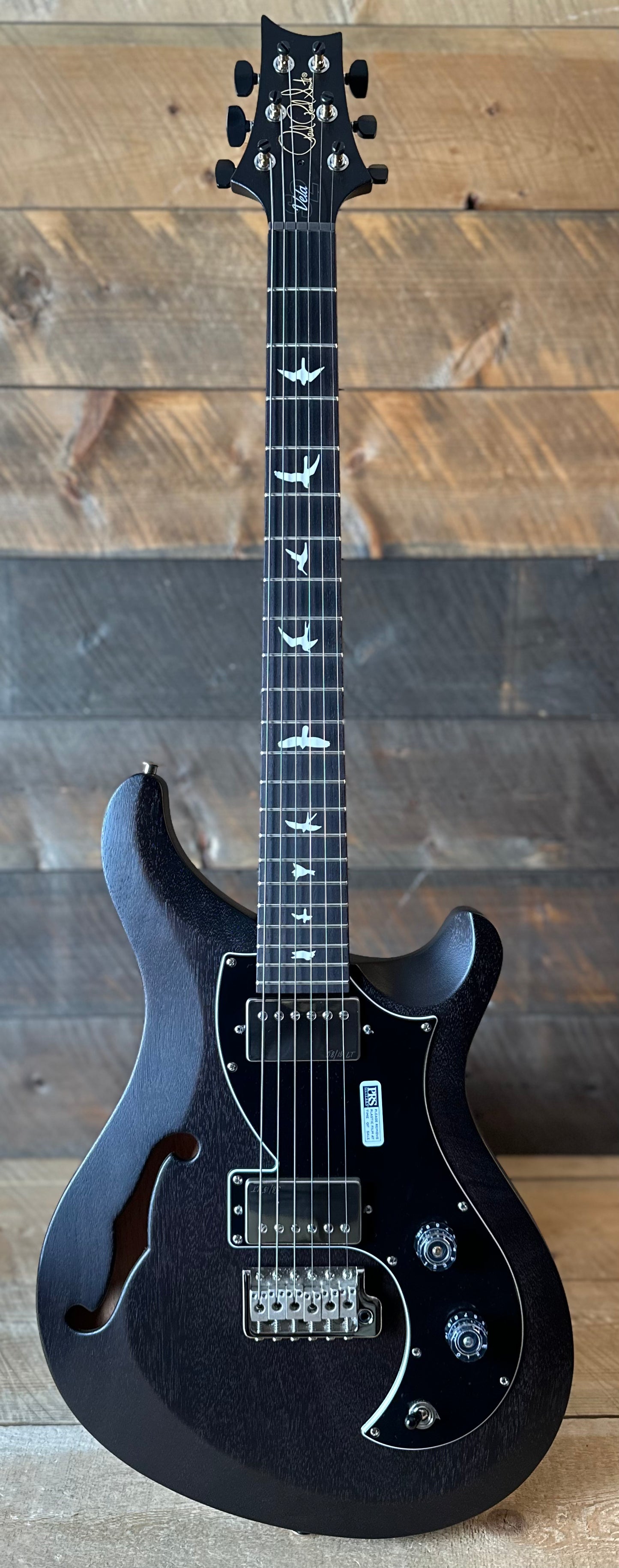 PRS S2 Vela Semi-Hollow HHT Quimper Edition – Charcoal Satin Nitro USA Electric Guitar S2089140