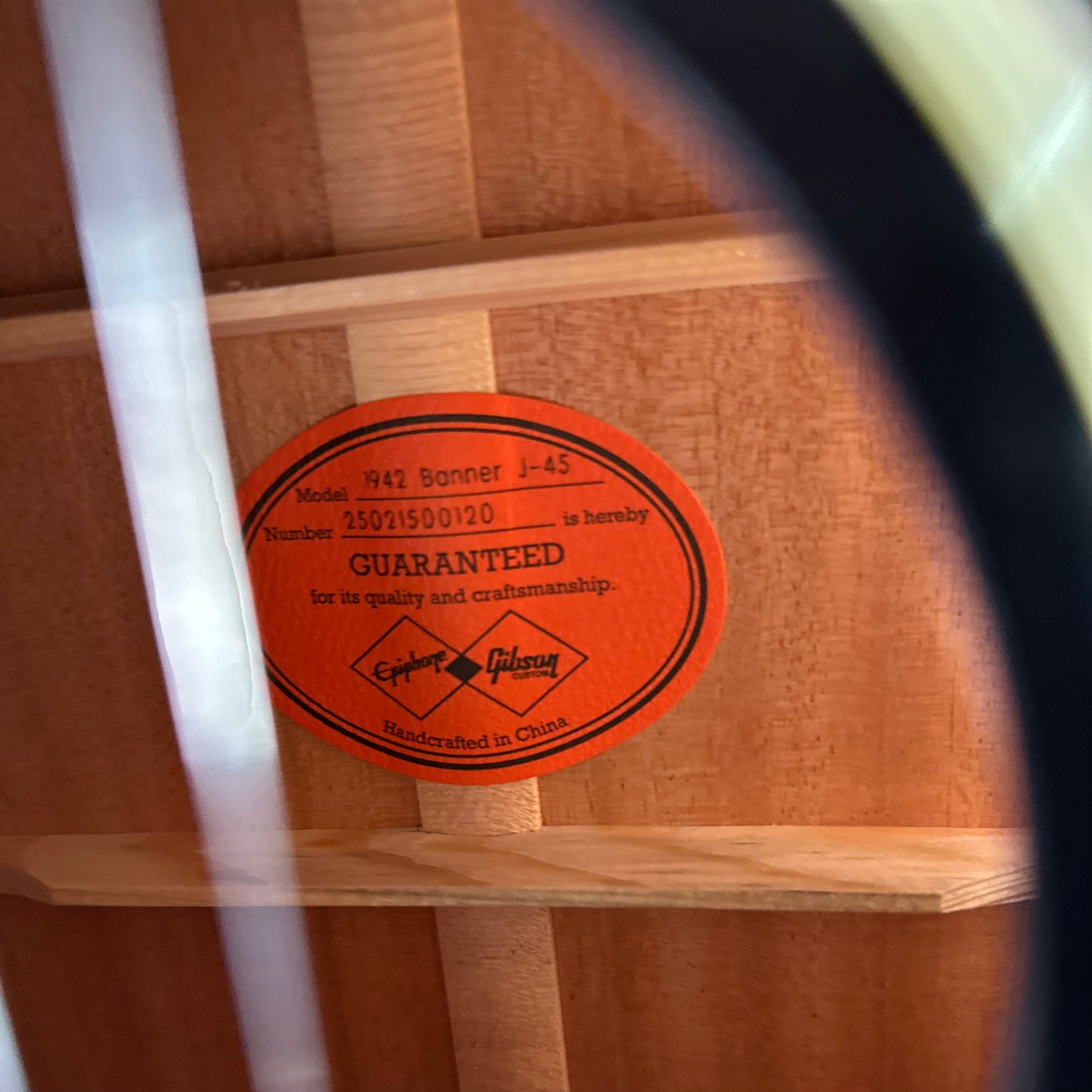 Epiphone Inspired By Gibson Custom 1942 Banner J-45 Reissue - Vintage Sunburst 25021500120