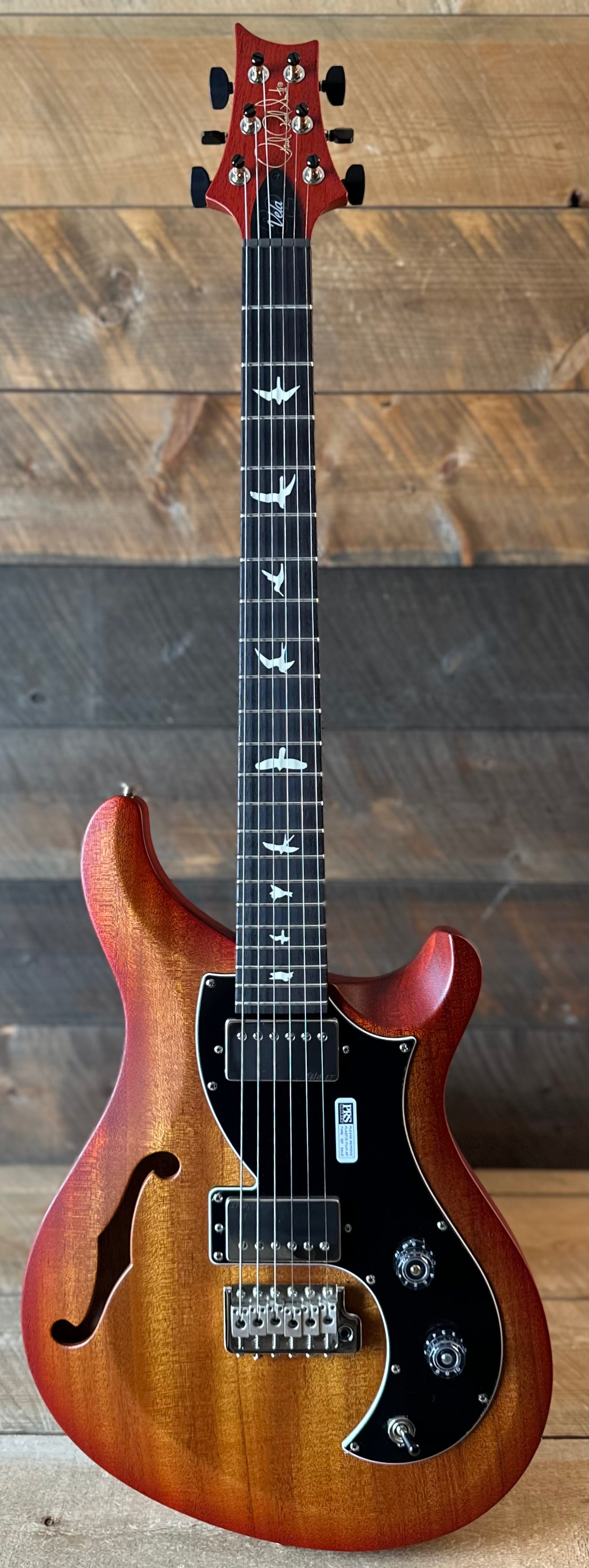 PRS S2 Vela Semi-Hollow HHT Quimper Edition – McCarty Sunburst Satin Nitro USA Electric Guitar S2089163