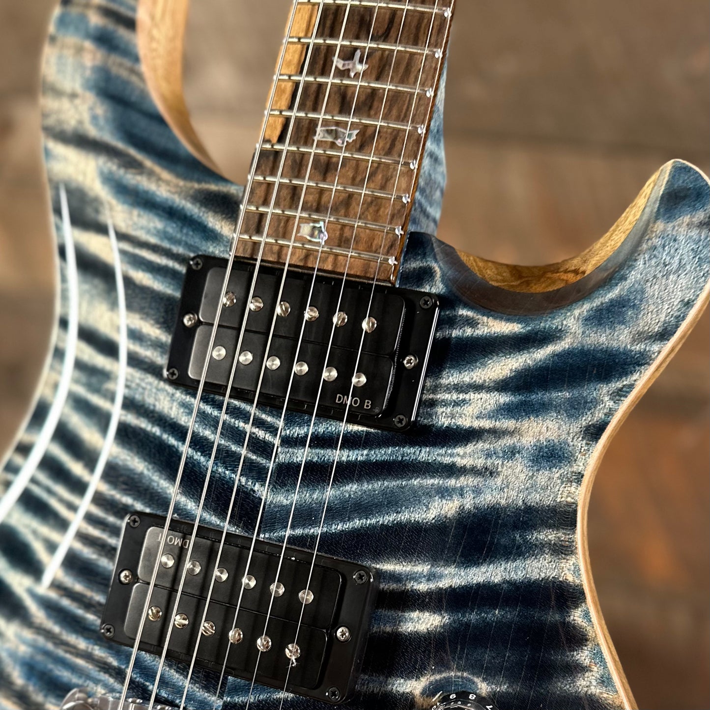 PRS Wood Library Custom 24 Stoptail Limited Edition - Faded Whale Blue (Natural Back) 430447
