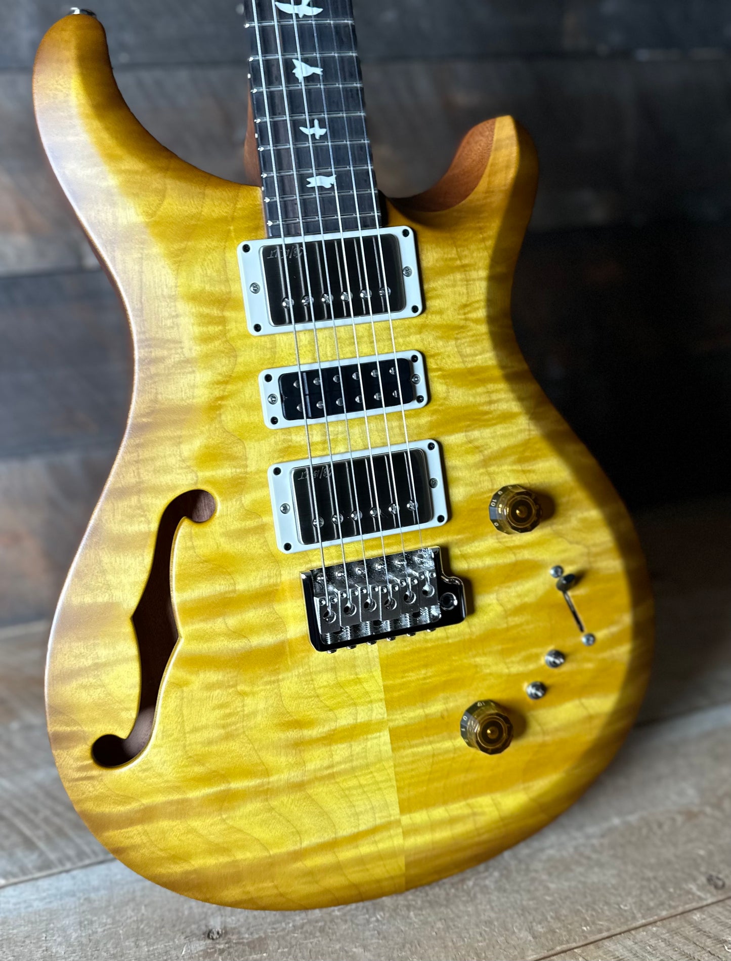 PRS S2 Wood Library Special Semi-Hollow Quilted Top - Livingston Lemondrop S2085516