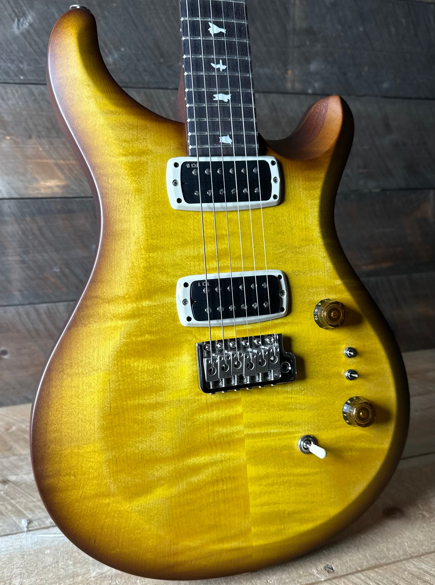 PRS S2 Wood Library Custom 24-08 QS Exclusive Satin Run! - Livingston Lemondrop S2085542