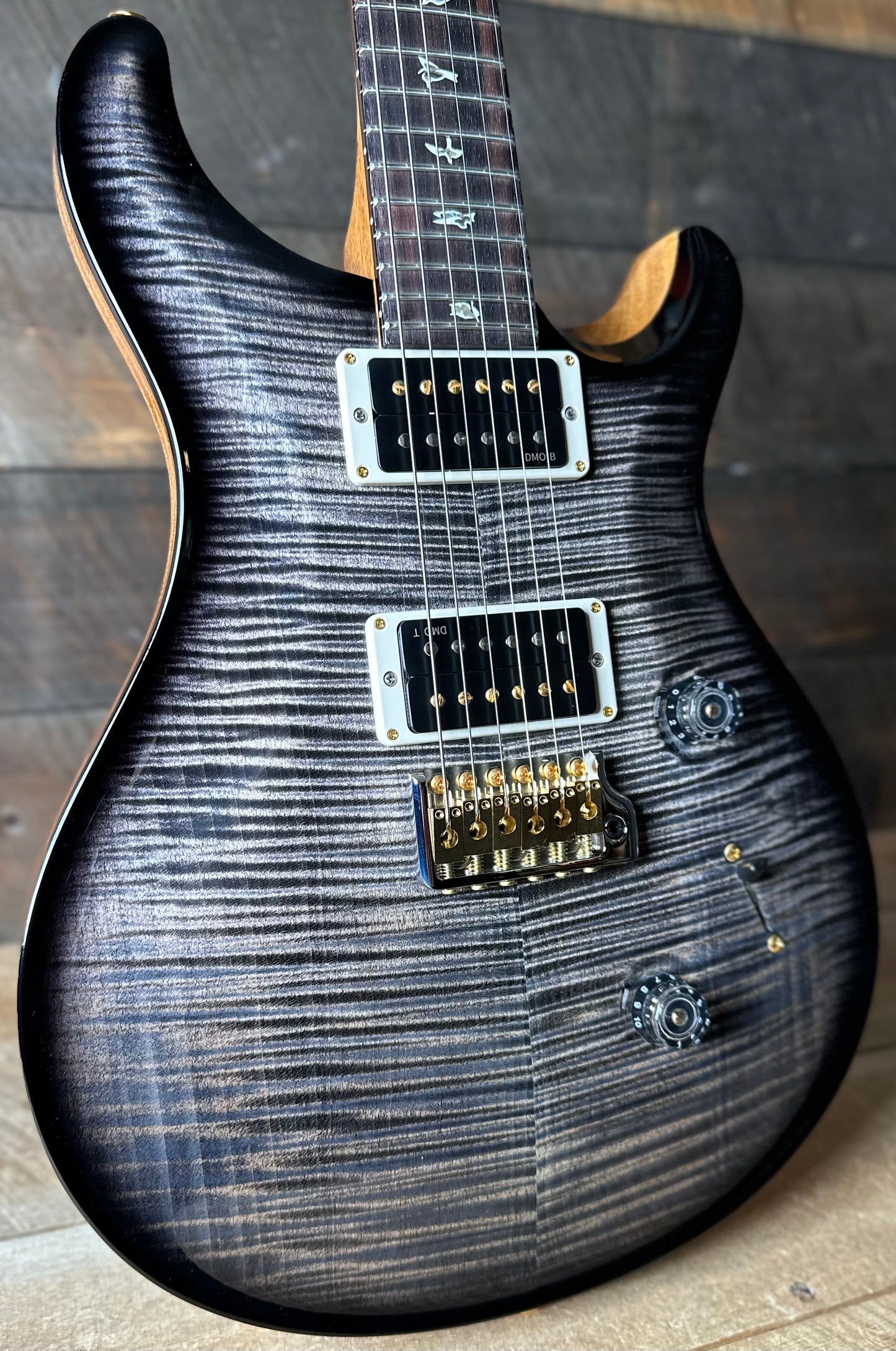 PRS Custom 24 Stunning Flamed Maple 10-Top! - Charcoal Burst 413529