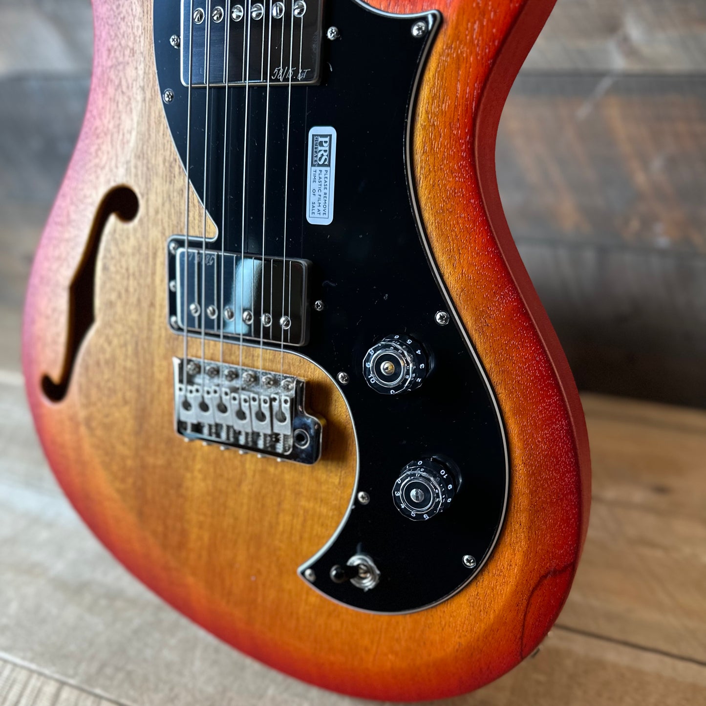 PRS S2 Vela Semi-Hollow HHT Quimper Edition – McCarty Sunburst Satin Nitro USA Electric Guitar S2089022