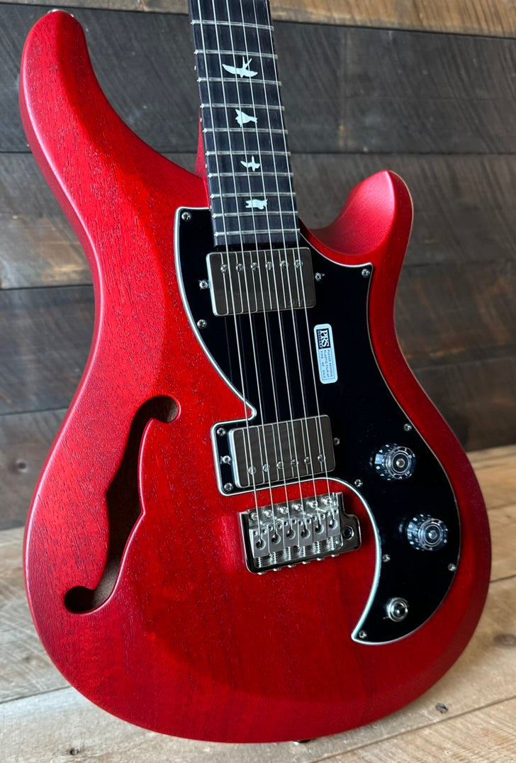 PRS S2 Vela Semi-Hollow HHT Quimper Edition – Vintage Cherry Satin Nitro USA Electric Guitar S2089021