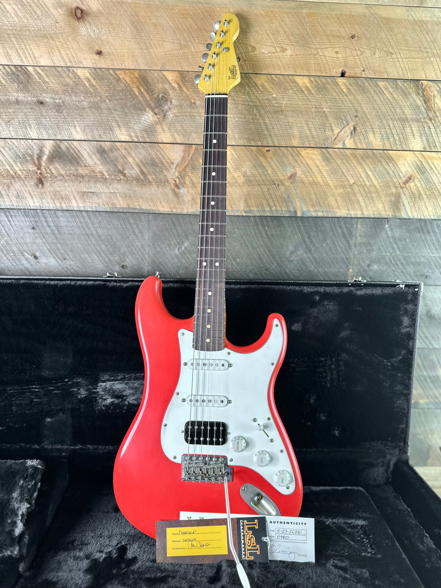 LSL Instruments Chris Fleming 60’s Saticoy HSS - Fiesta Red 8380