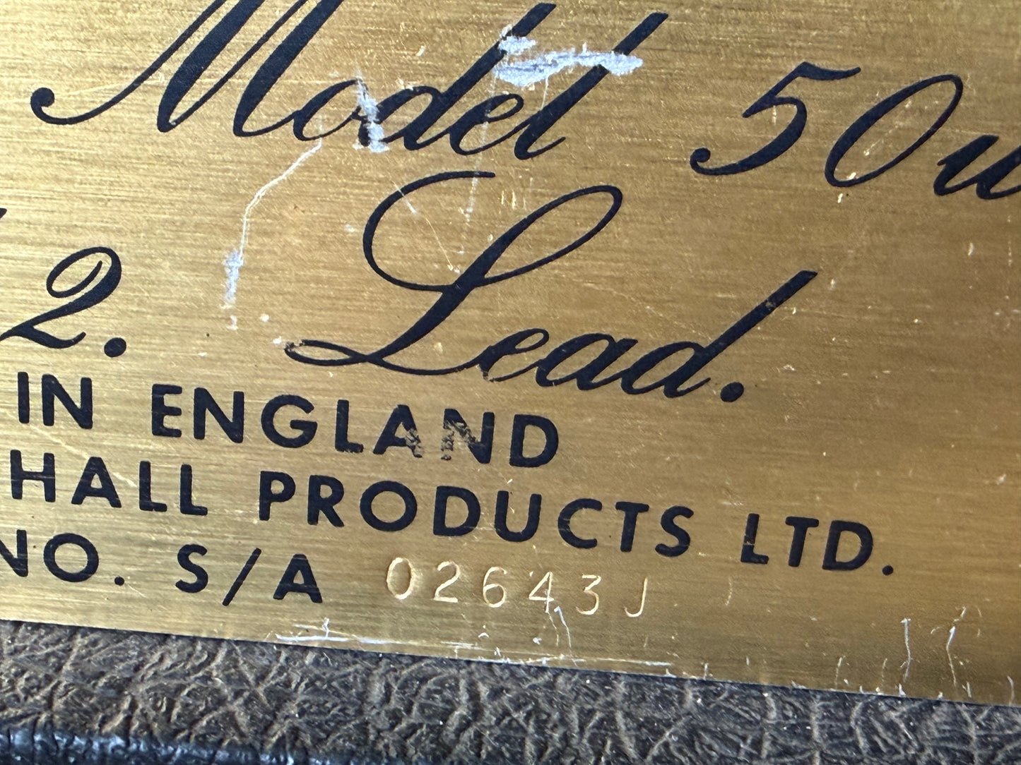 Vintage Used 1978 Marshall Master Model 50W Mk II Lead JMP Head – USA Export – Serviced