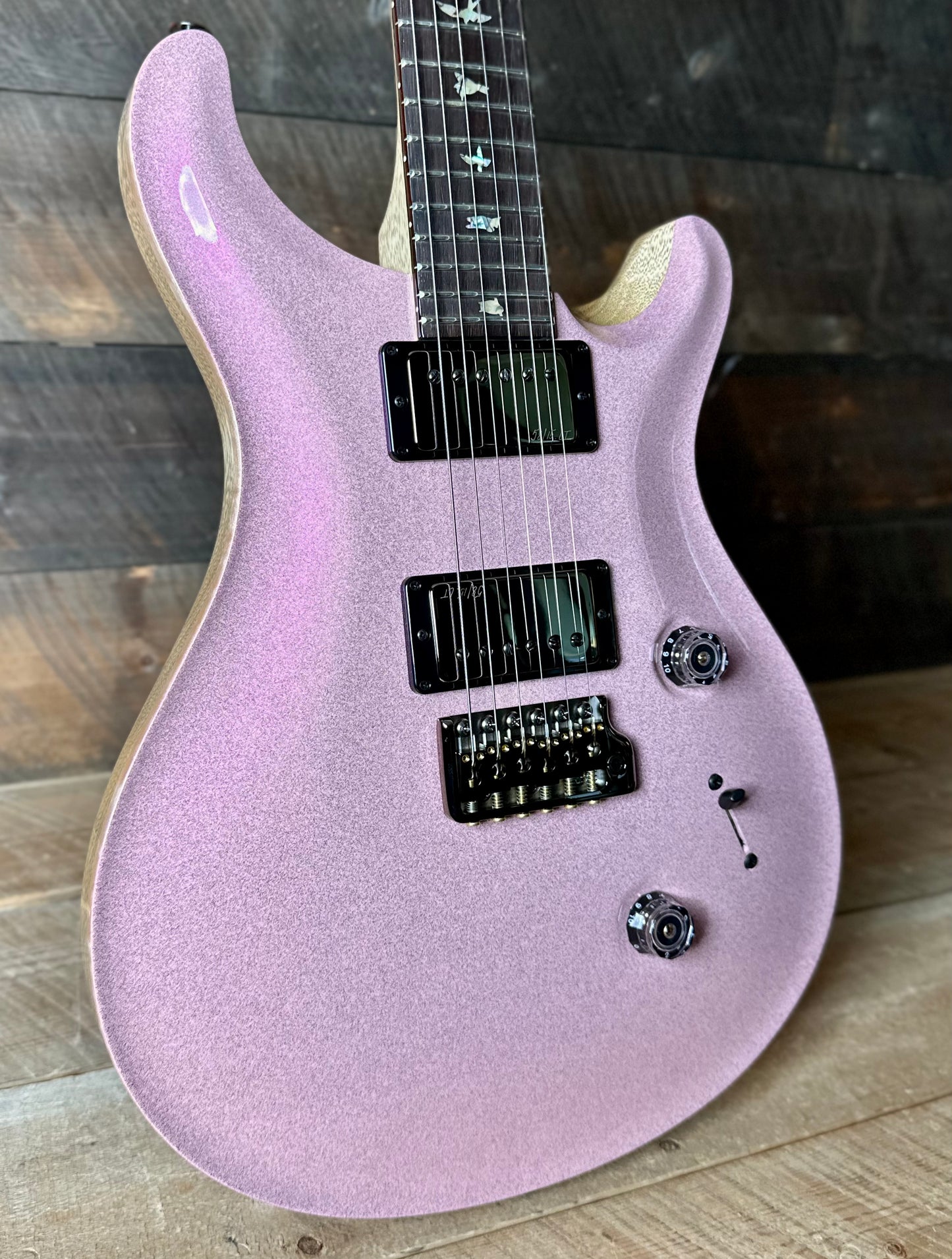 PRS Wood Library Custom 24 Flame Top  Brazilian Rosewood Fretboard!  - Custom Color Grandma Hannon Pink Sparkle Top!! 410304
