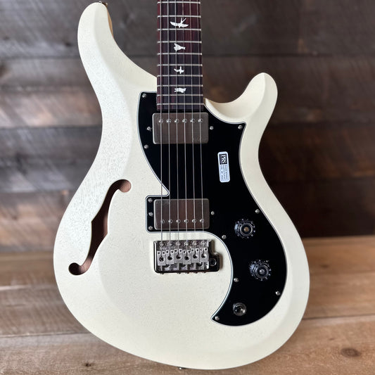 PRS S2 Vela Semi-Hollow HHT Quimper Edition – Antique White Satin Nitro USA Electric Guitar S2088805