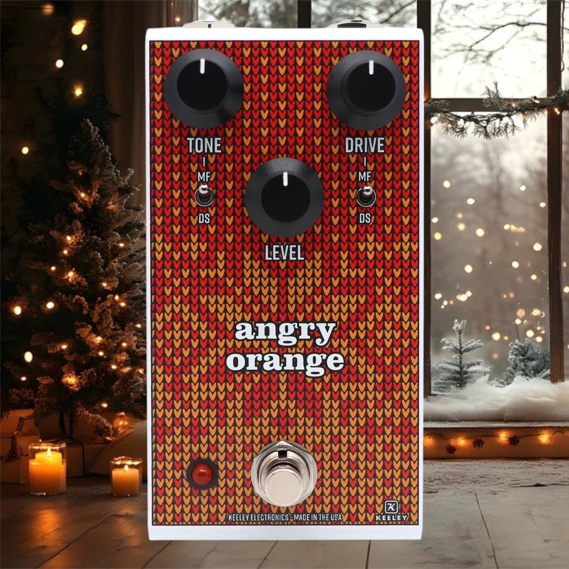 angry fuzz pedal Keeley Angry Orange Distortion and Fuzz Pedal IN AN UGLY XMAS SWEATER! – Quimper Sound Records and Guitars