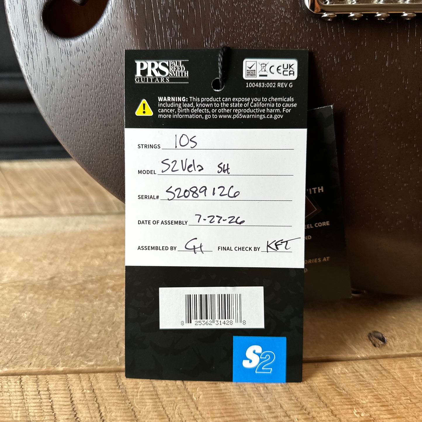 PRS S2 Vela Semi-Hollow HHT Quimper Edition – Walnut Satin Nitro USA Electric Guitar S2089126