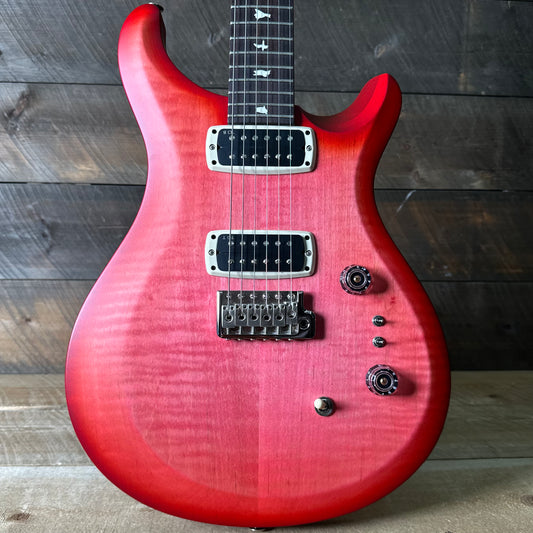 PRS S2 Wood Library Custom 24-08 QS Exclusive Satin Run! - Bonnie Pink Cherry Burst S2085531
