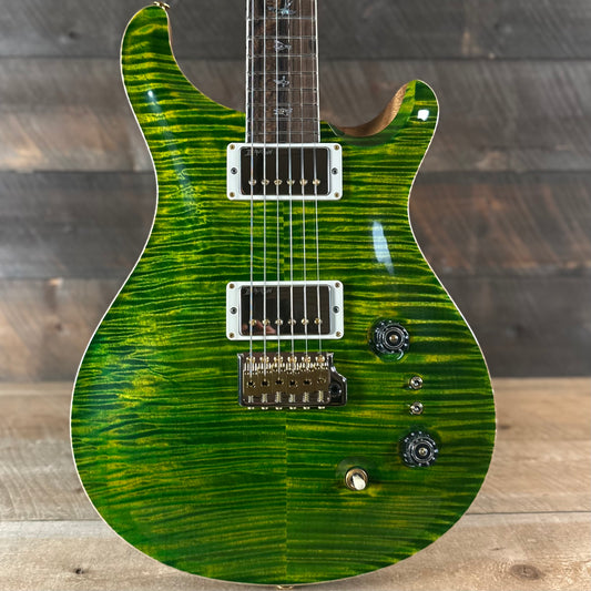 PRS Wood Library McCarty Tremolo w/ Dual Mini Toggles Flame Maple 10-top Ziricote FB - Emerald (Natural Back) 431243