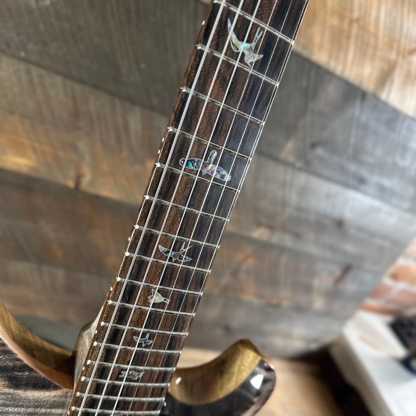 PRS Wood Library Custom 24 Stoptail Limited Edition - Charcoal (Natural Back) 430172