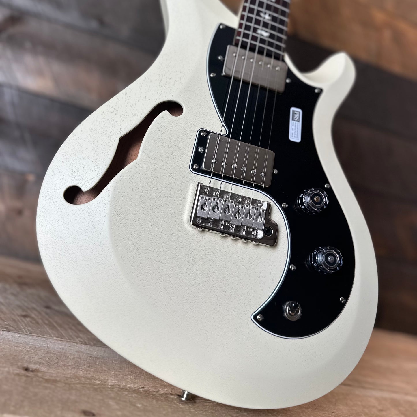 PRS S2 Vela Semi-Hollow HHT Quimper Edition – Antique White Satin Nitro USA Electric Guitar S2088805