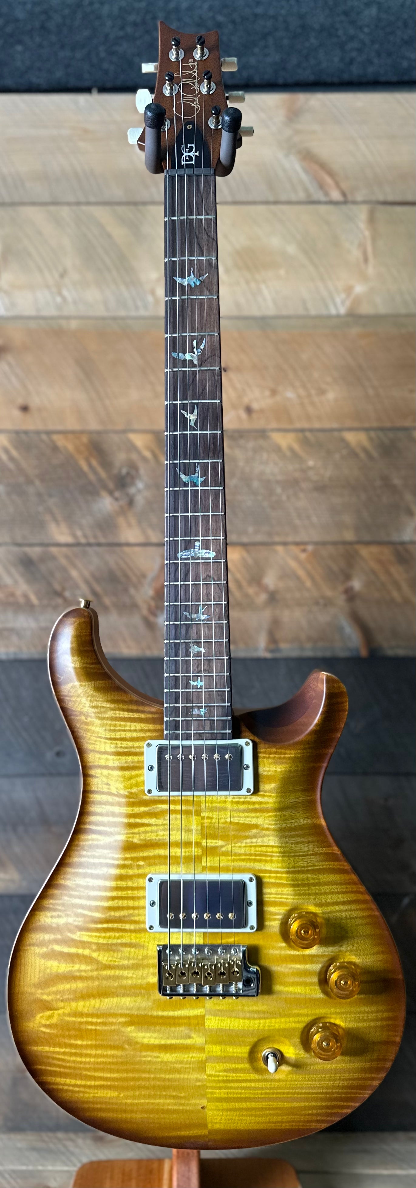 PRS DGT David Grissom Signature Wood Library Flame Maple 10 Top, Brazilian Rosewood FB - Livingston Lemondrop 410967