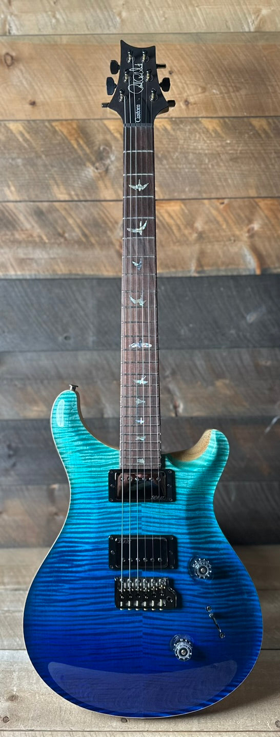 PRS Wood Library Custom 24 Blue Fade 10 Top Brazilian Rosewood Fretboard 58/15lt Korina Back 411447