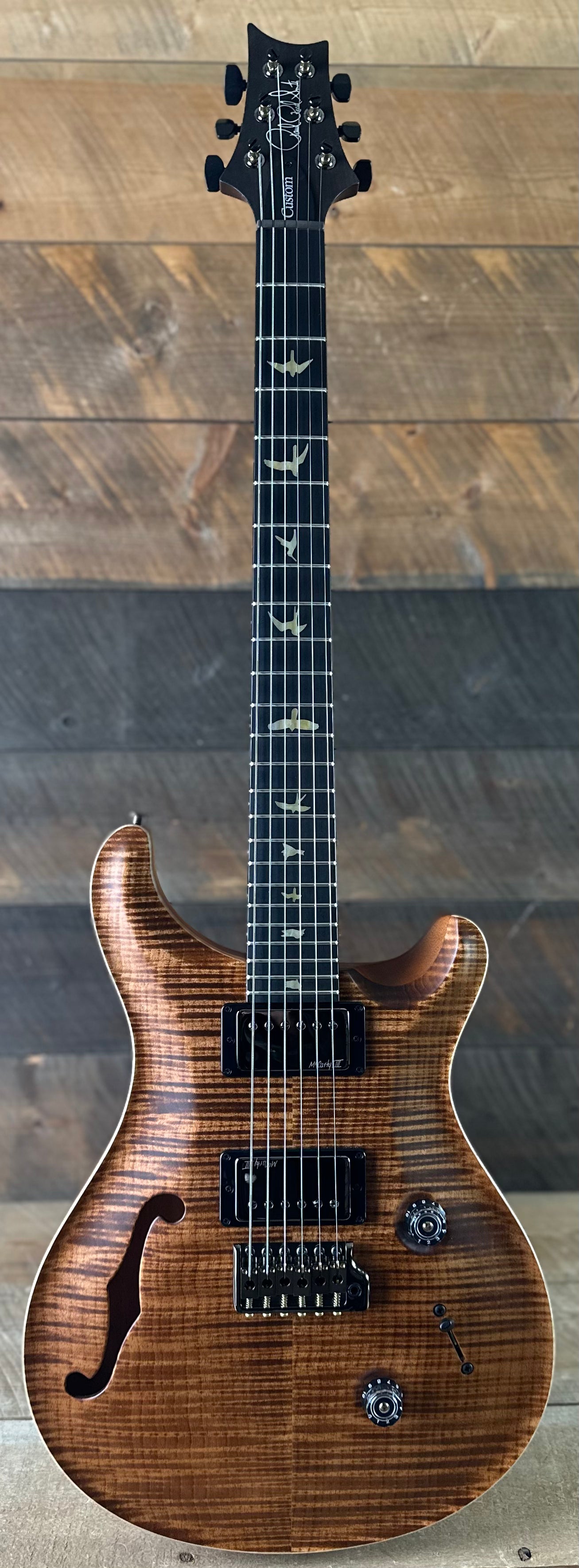 PRS Wood Library Custom 24 Fatback Semi-Hollow! - Copperhead 425090