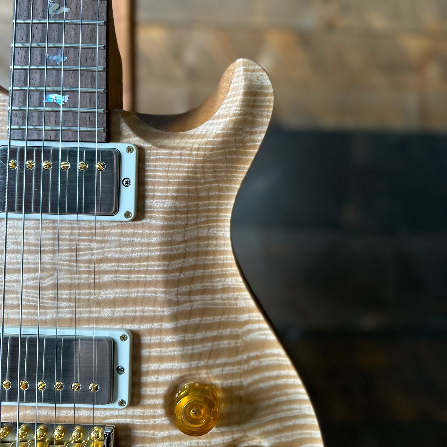 PRS DGT David Grissom Signature Wood Library ONE PIECE TOP!! Flame Maple 10 Top, Brazilian Rosewood FB -Natural 410965