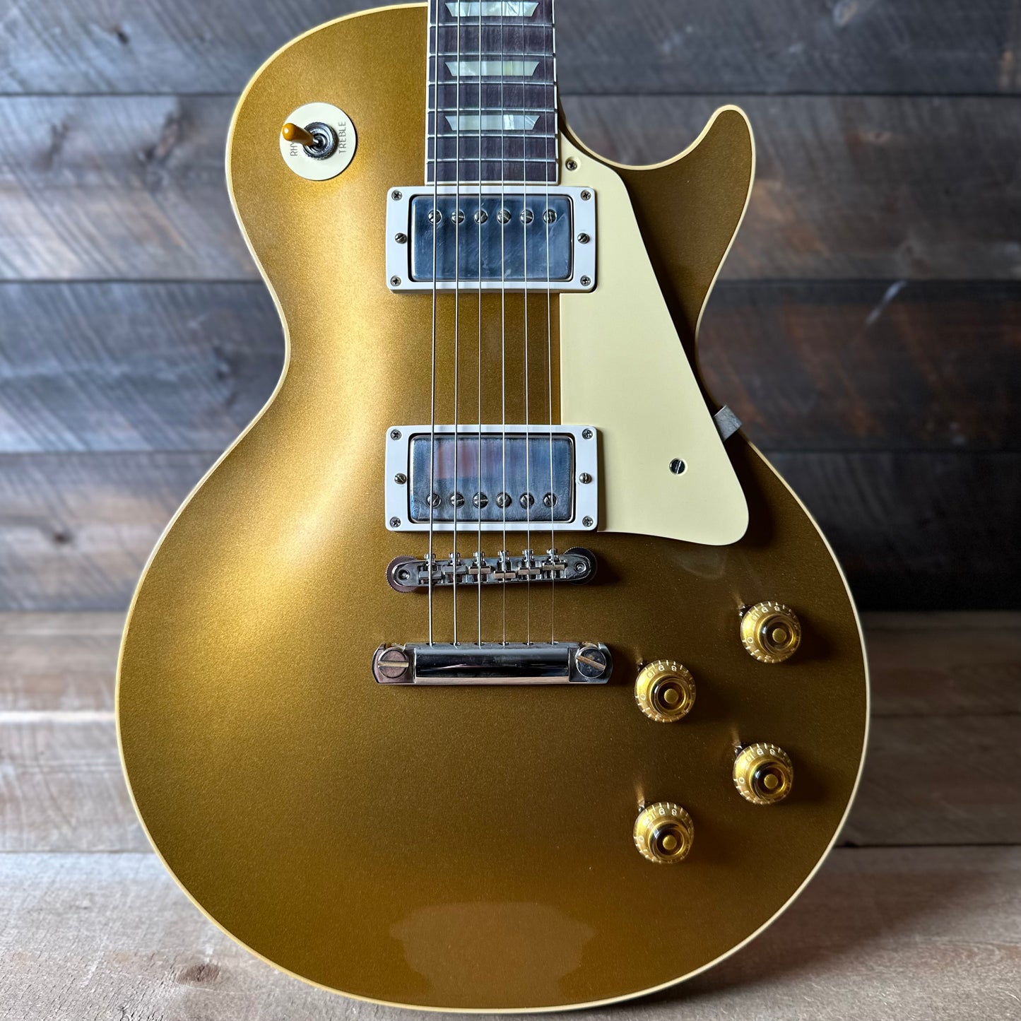 Gibson Custom Shop 1957 Les Paul Goldtop Reissue - Dark Back Double Gold VOS 751575