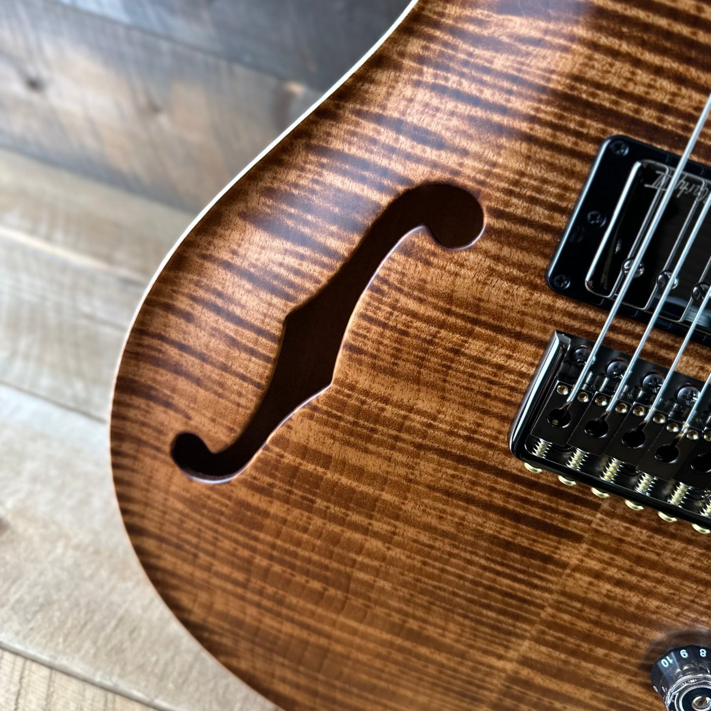 PRS Wood Library Custom 24 Fatback Semi-Hollow! - Copperhead 425090