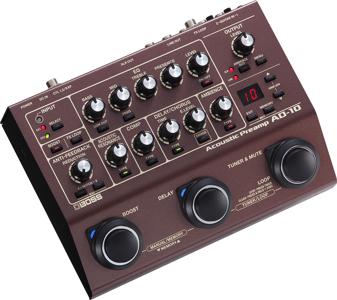 Boss AD-10 Acoustic Preamp Guitar Pedal