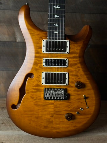 PRS S2 Wood Library Special Semi-Hollow Quilted Top Ebony Fretboard Violin Amber Sunburst  S2088415