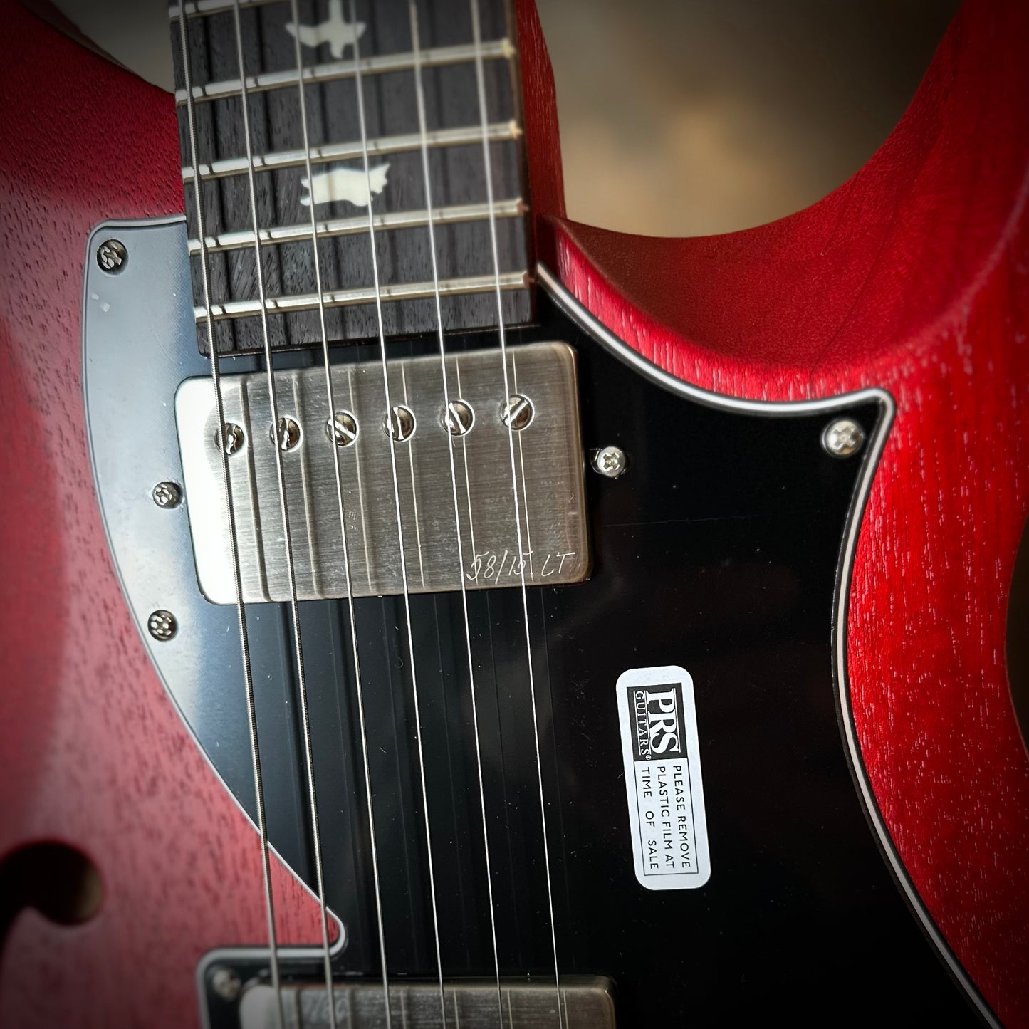 PRS S2 Vela Semi-Hollow HHT Quimper Edition – Vintage Cherry Satin Nitro USA Electric Guitar S2088983