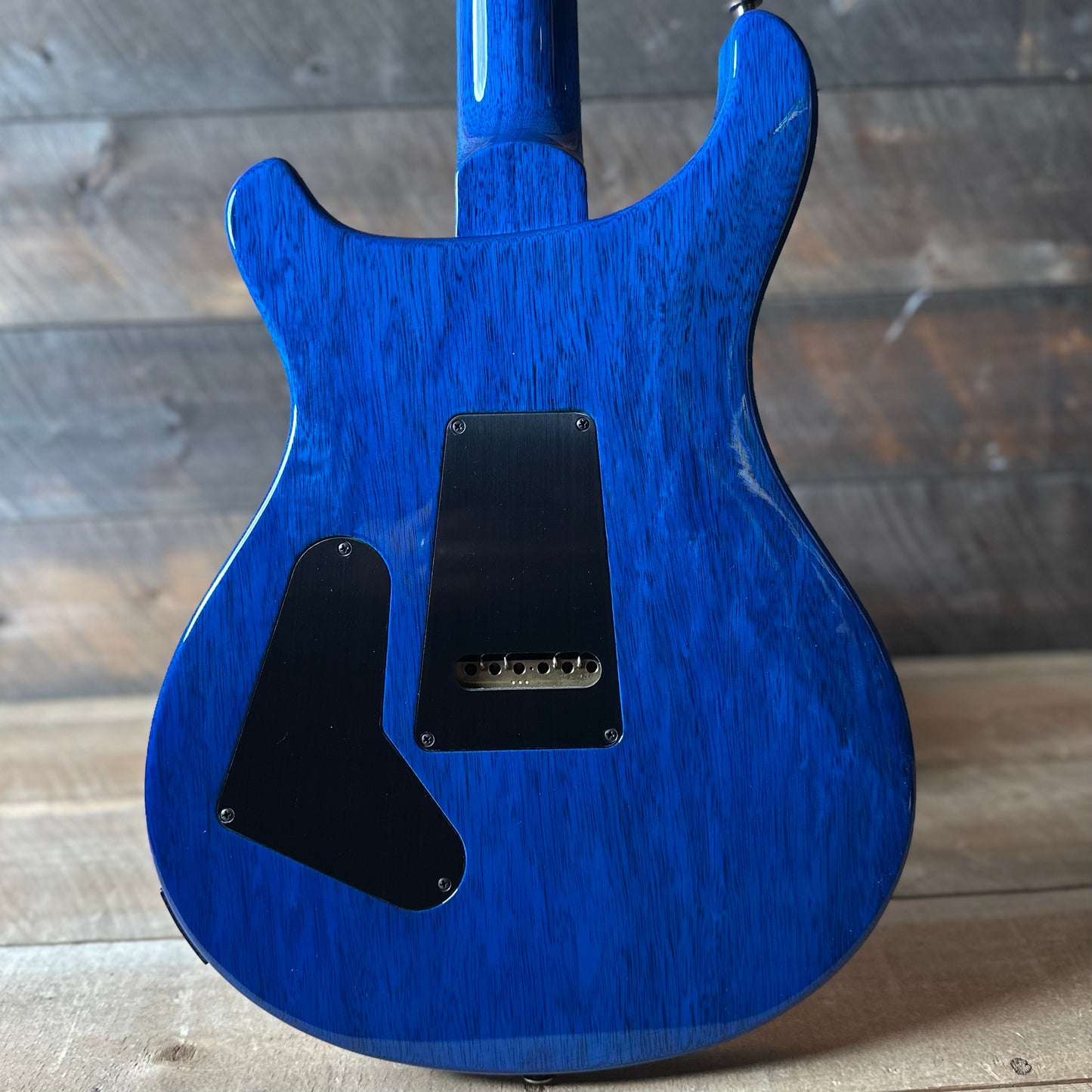 PRS Wood Library Custom 24, 10 Top Brazilian Rosewood Fretboard 58/15lt Korina Back - Bonnie Pink with Blue Wrap Micro Burst!! 411451n