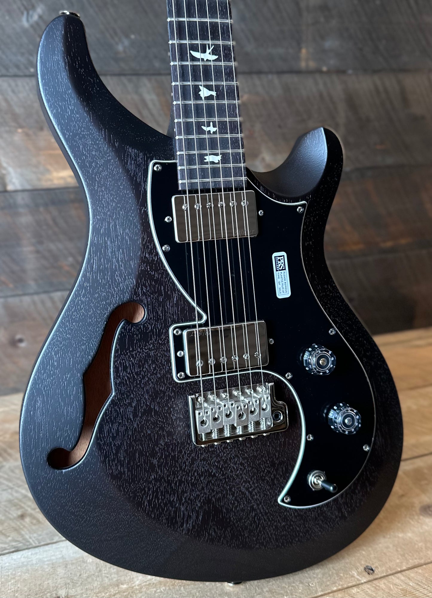 PRS S2 Vela Semi-Hollow HHT Quimper Edition – Charcoal Satin Nitro USA Electric Guitar S2088943