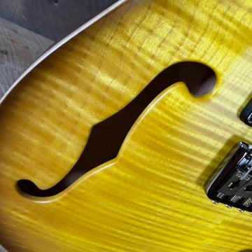 PRS Wood Library Custom 24 Fatback Semi-Hollow McCarty III Pickups Ebony Fretboard Satin Livingston Lemondrop Finish Stained Maple Neck 423673