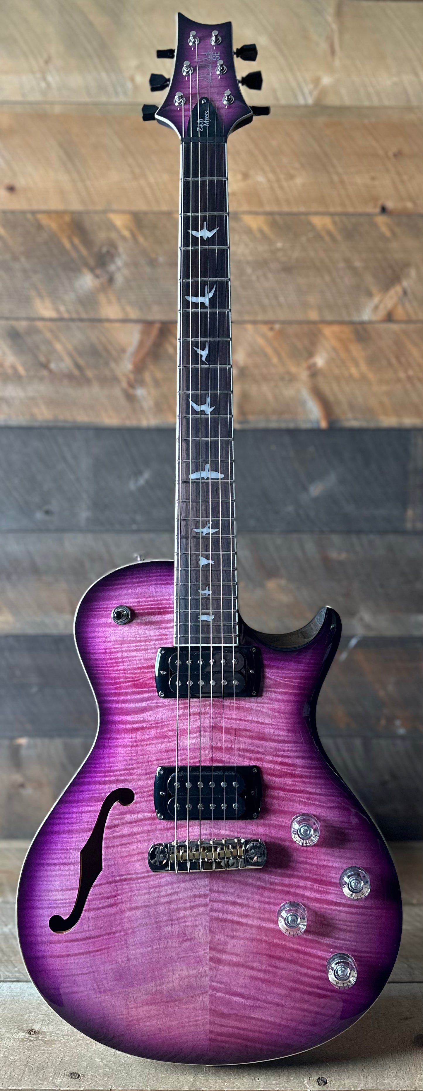 PRS SE Zach Myers 594 Semi-hollow Electric Guitar - Elderberry Burst 70953 7.00 LBS!