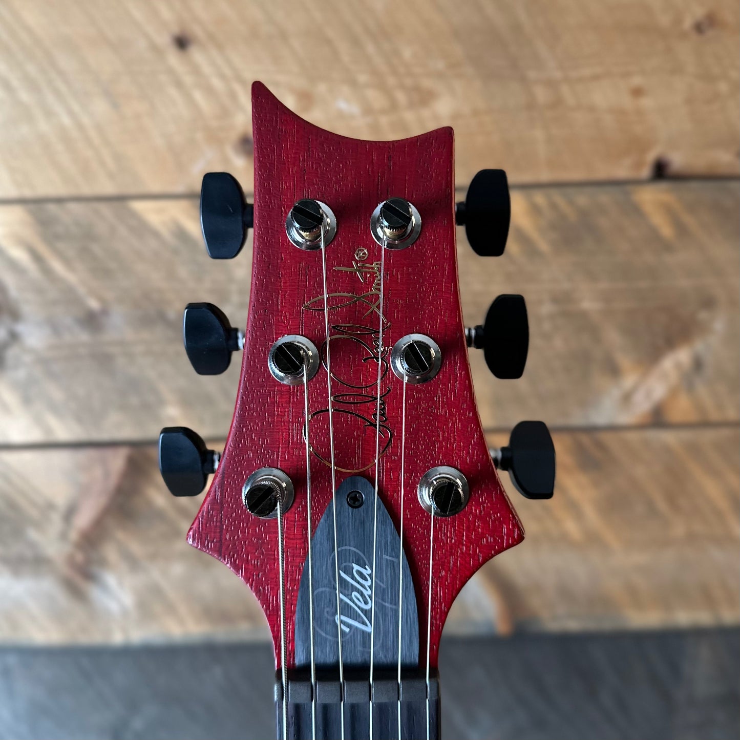 PRS S2 Vela Semi-Hollow HHT Quimper Edition – Vintage Cherry Satin Nitro USA Electric Guitar S2089009