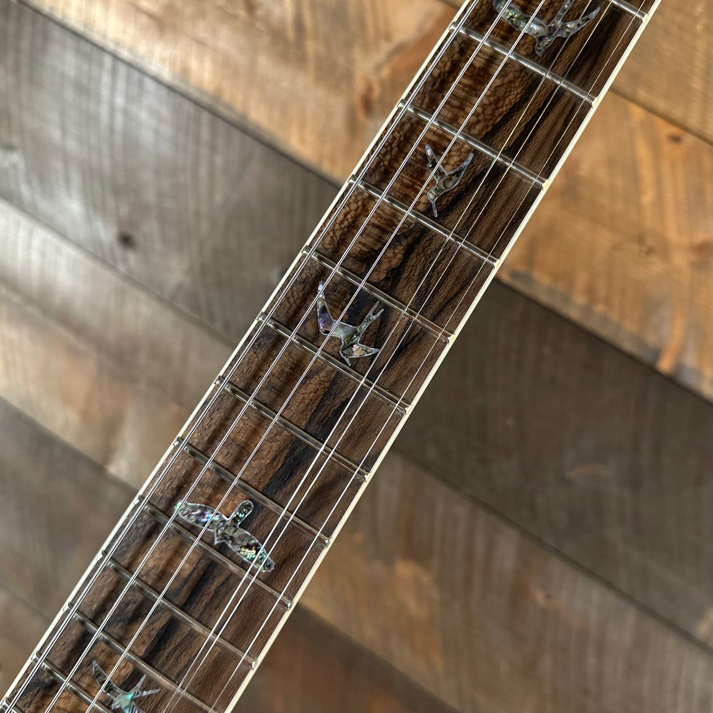 PRS Wood Library McCarty Tremolo w/ Dual Mini Toggles Flame Maple 10-top Ziricote FB - Emerald (Natural Back) 431243