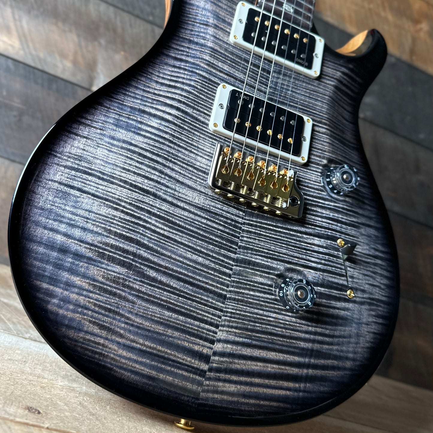 PRS Custom 24 Stunning Flamed Maple 10-Top! - Charcoal Burst 413529